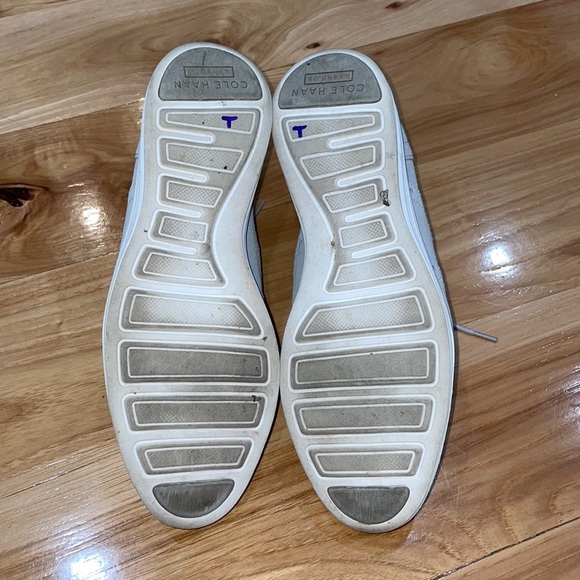 Cole Haan Vapor Gray Suede Grand Wingtip II Lace Up Loafers Sz 7 waterproof - Picture 8 of 9